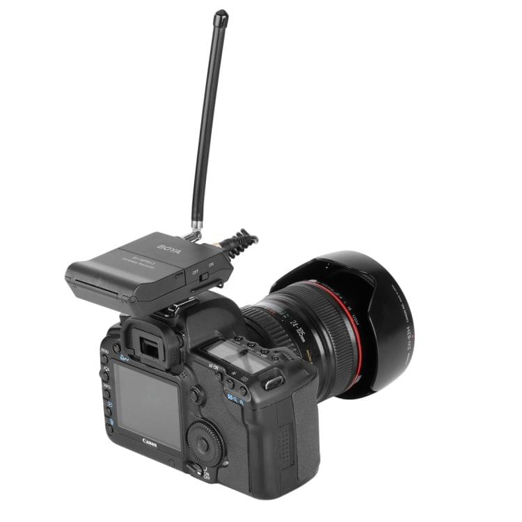 BOYA BY-WFM12 VHF Wireless Microphone System with Transmitter and Receiver for DSLR Cameras and Video Cameras (Black)\t \t\t \t
\t
\t\t\t\t \t\t\t\t ()