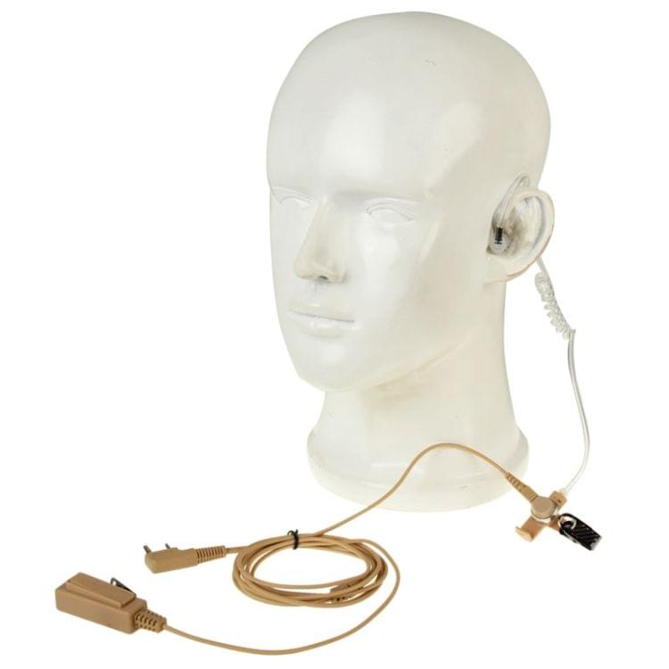 Handheld Transceiver Earpiece Headset for Walkie Talkies, 3.5mm + 2.5mm Plug(Khaki)