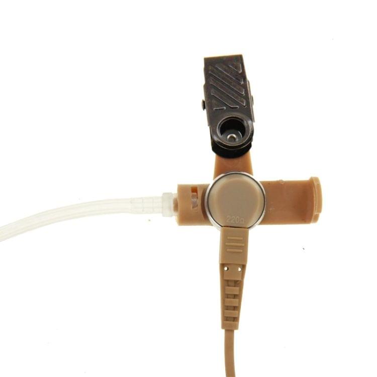 Handheld Transceiver Earpiece Headset for Walkie Talkies, 3.5mm + 2.5mm Plug(Khaki)