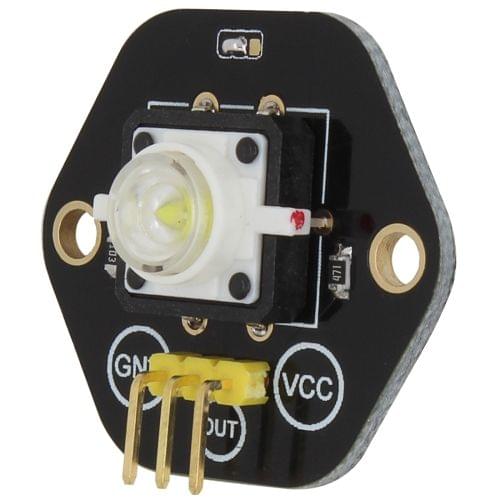 LandaTianrui LDTR-RM012 Digital Push Button with White LED Indicator Light Module for Arduino UNO / MEGA / Raspberry Pi / AVR / STM32(Black)