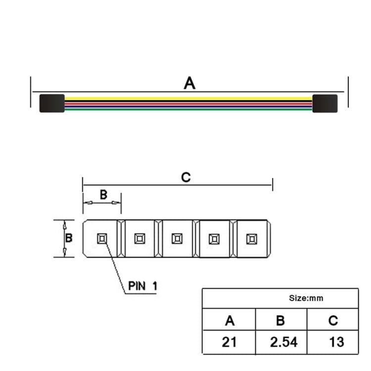 5 PCS 21cm LDTR-YJ010 5 Pin Jumper Cable Female to Female Dupont Wire for Arduino\t \t\t \t
\t
\t\t\t\t \t\t\t\t ()