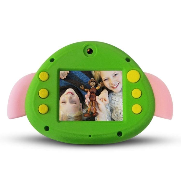 Cartoon Pig 0.3 Mega Pixel Dual-Camera 1.8 inch Screen Digital Camera for Children(Green)