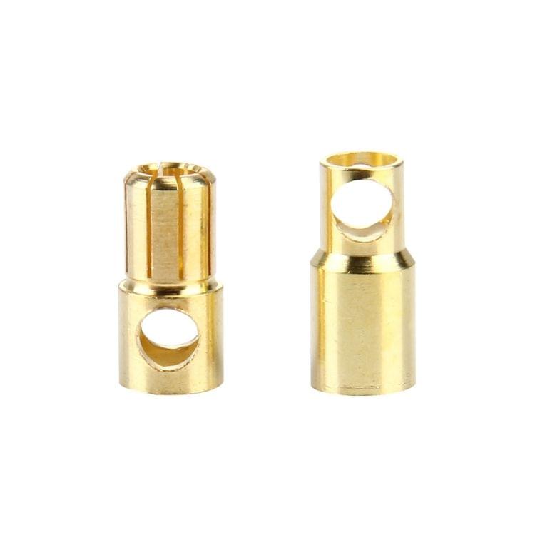 6mm Gold Bullet Connector with Heat Shrink Tubing for RC Battery (10 Pairs)