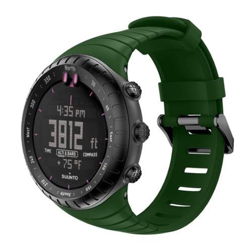 Smart Watch Silicone Wrist Strap Watchband for Suunto Core(Army Green)