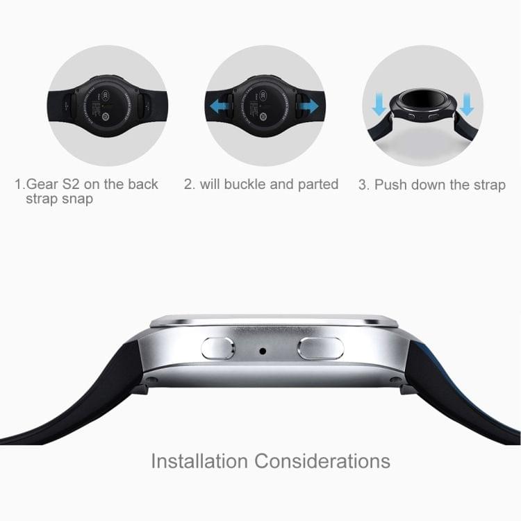 For Samsung Gear S2 Watch Silk Printing Silicone Watchband(Blue)