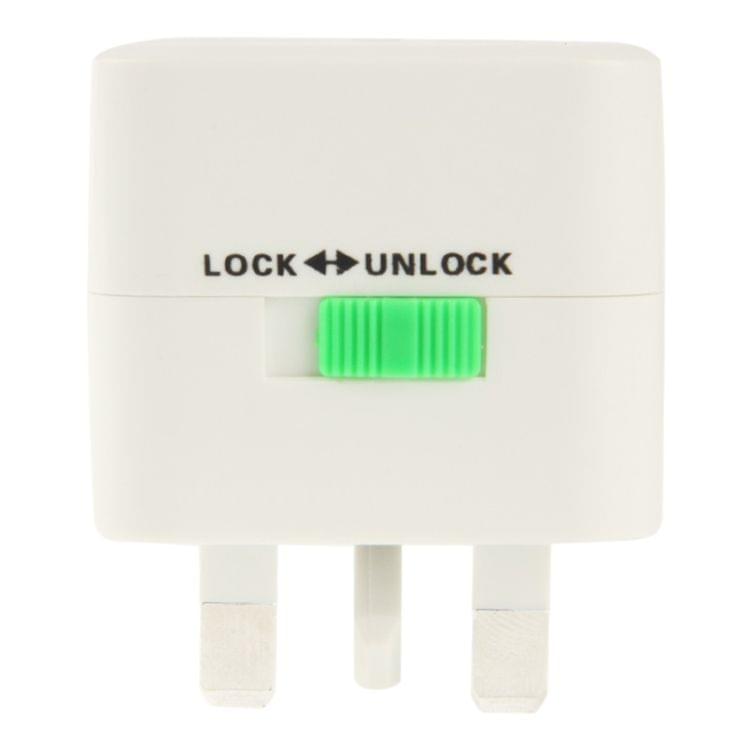 All in 1 (EU + AU + UK + US Plug) World Universal Travel Adaptor(White)