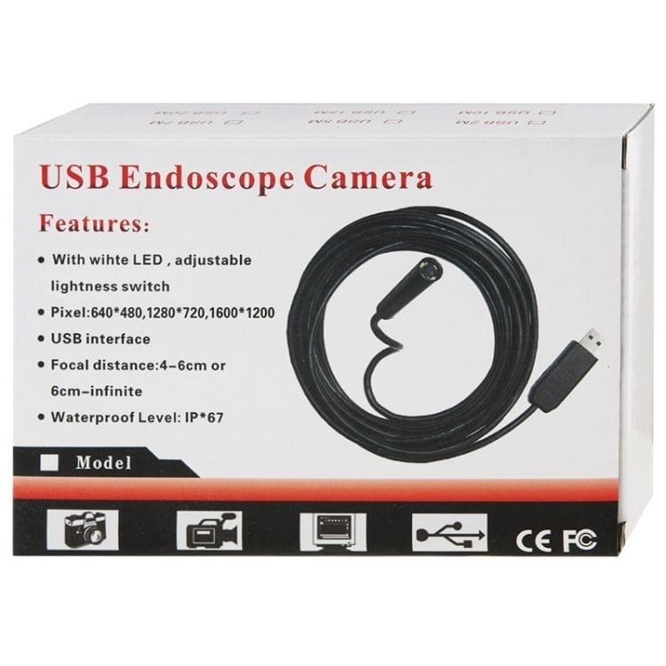 Waterproof USB Endoscope Inspection Camera with 6 LED, Length: 10m, Lens Diameter: 9mm(Black)