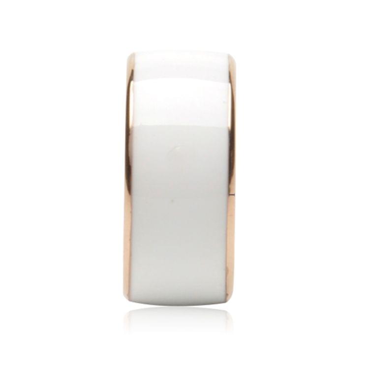JAKCOM R3F 18K Rose Gold Smart Ring, Waterproof & Dustproof, Health Tracker, Wireless Sharing, Push Message, Inner Perimeter: 60mm(White)