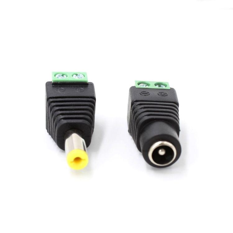 LDTR - PJ0006 Female + Male DC Power Connector for Video - Black