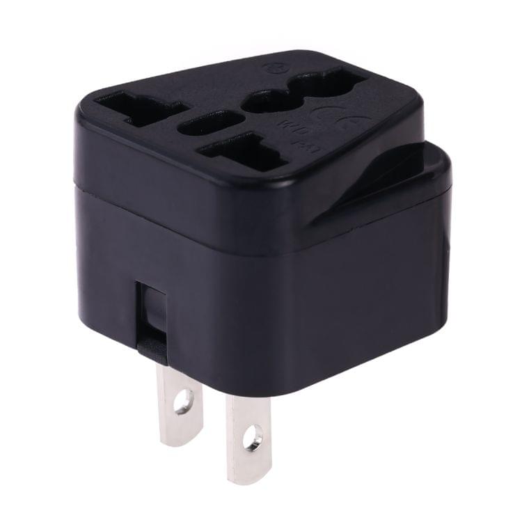 Portable Universal Socket to US Plug Power Adapter Travel Charger (Black)