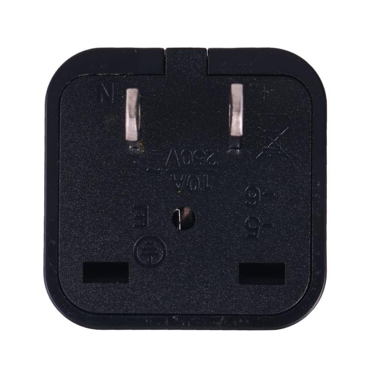 Portable Universal Socket to US Plug Power Adapter Travel Charger (Black)