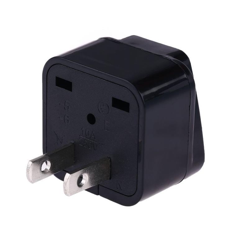 Portable Universal Socket to US Plug Power Adapter Travel Charger (Black)