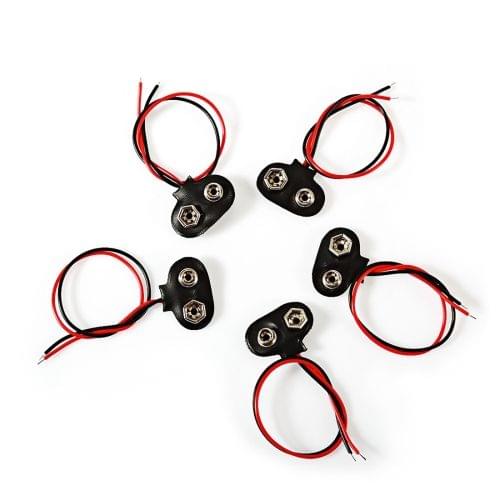 5 PCS 9V Soft Shell Battery Buckle