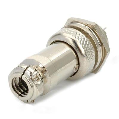 16mm 4-Pin GX16 Aviation Plug Socket Connector (5 Pcs in One Package, the Price is for 5 Pcs)(Silver)
