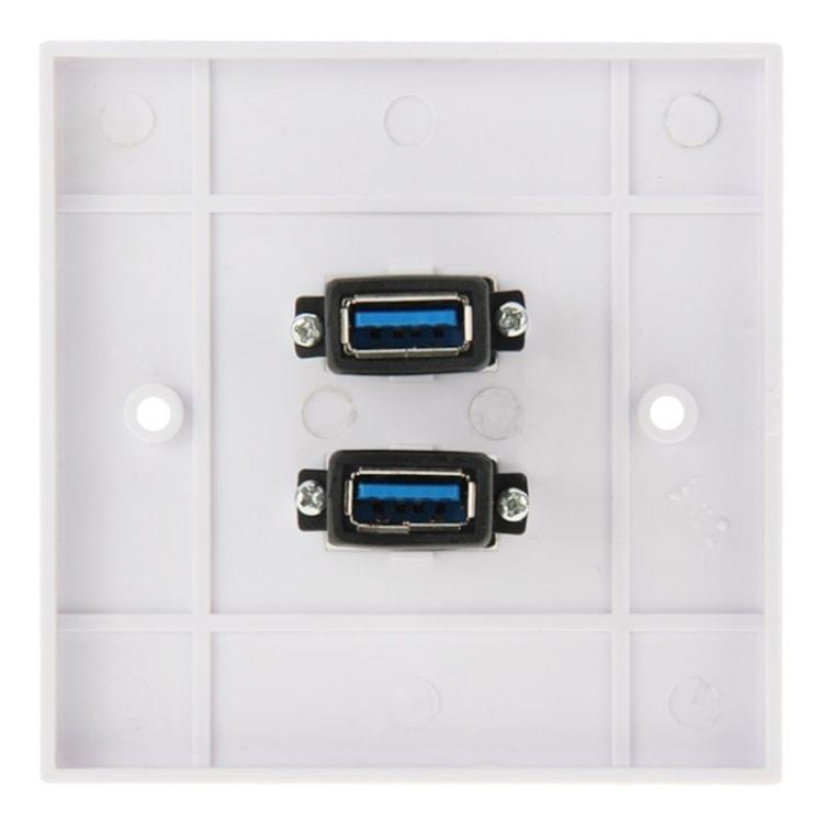 Dual USB 3.0 Female Plugs Home Wall Charger Plate Wall Plate Panel