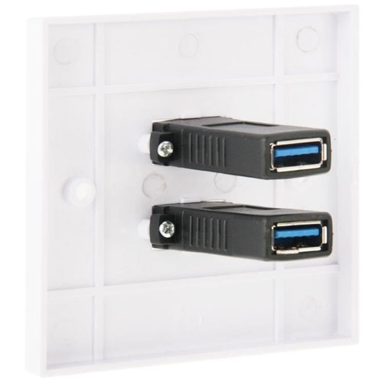 Dual USB 3.0 Female Plugs Home Wall Charger Plate Wall Plate Panel