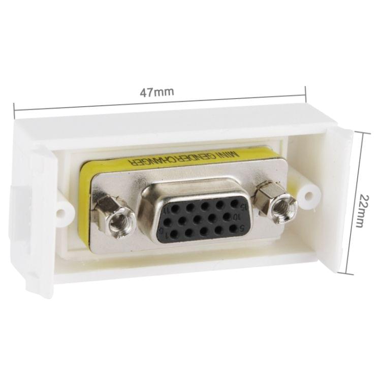 VGA 15 Pin Female to VGA 15 Pin Female Wall Plate