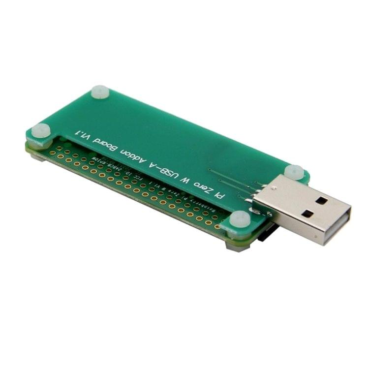 LDTR-WG0172 Raspberry Pi Zero W USB-A Addon Board, Pi Zero BadUSB, Raspberry PI Zero Expansion Board (Green)