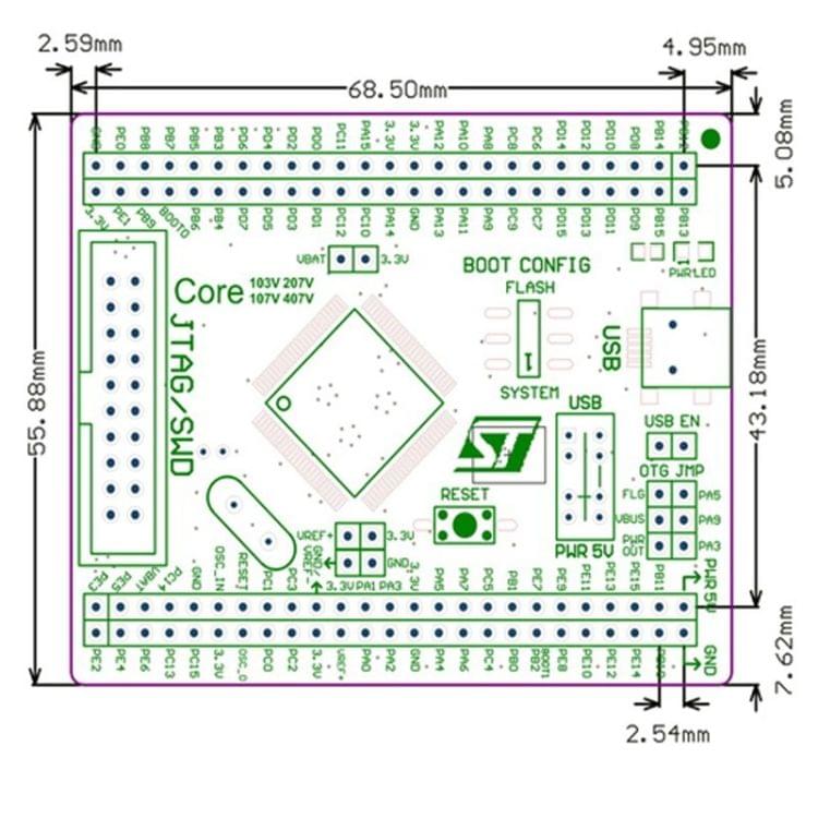 Waveshare Core103V, STM32F1 Core Board