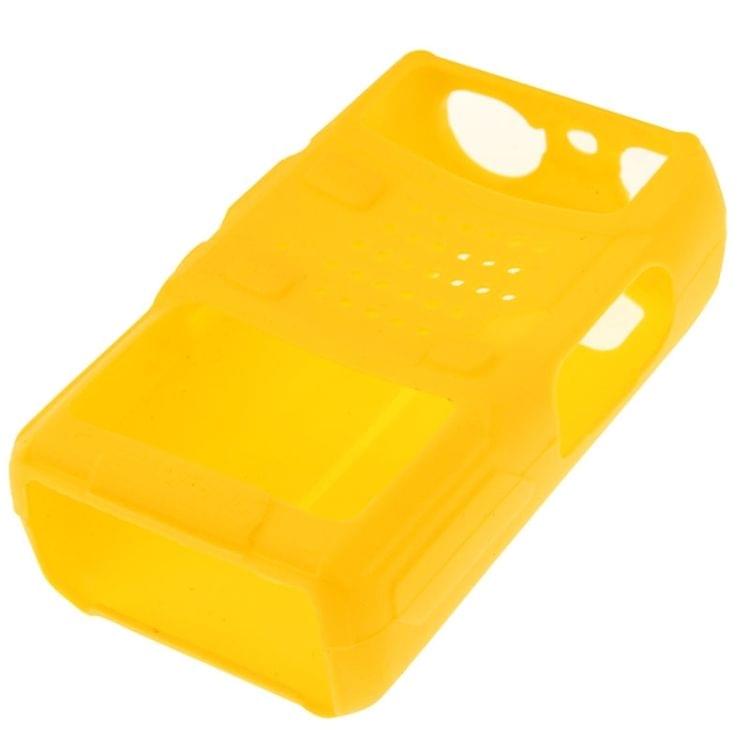 Pure Color Silicone Case for UV-5R Series Walkie Talkies(Yellow)