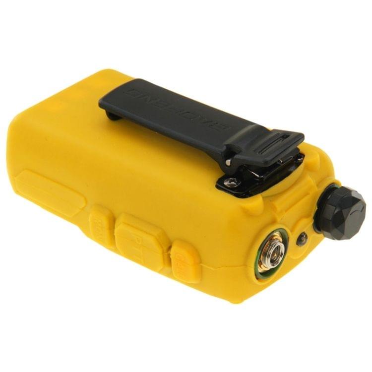 Pure Color Silicone Case for UV-5R Series Walkie Talkies(Yellow)