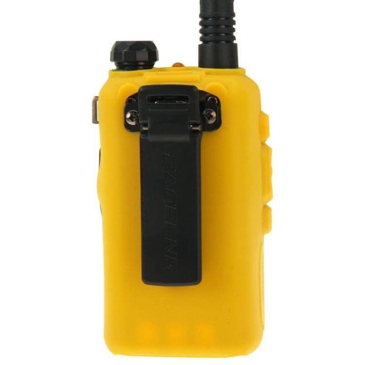 Pure Color Silicone Case for UV-5R Series Walkie Talkies(Yellow)