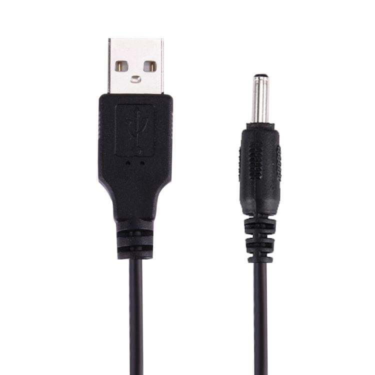 1A USB 2.0 Male to Bent DC 4.0 x 1.7mm Male Retractable Coiled Power Cable for PSP / DVD, Coiled Cable Stretches to 1.5m