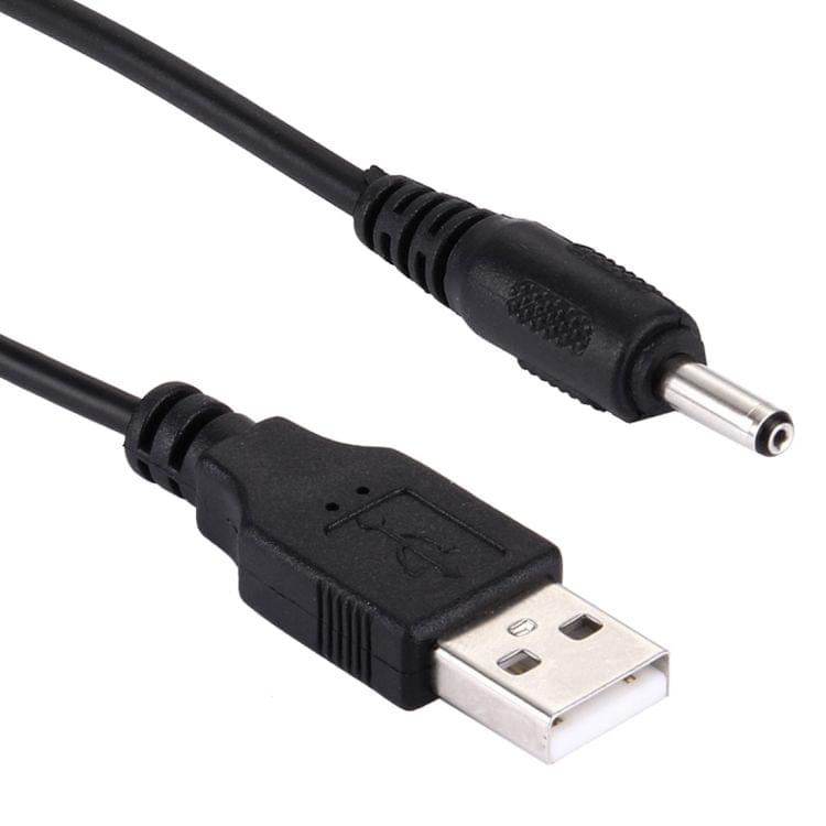 1A USB 2.0 Male to Bent DC 4.0 x 1.7mm Male Retractable Coiled Power Cable for PSP / DVD, Coiled Cable Stretches to 1.5m