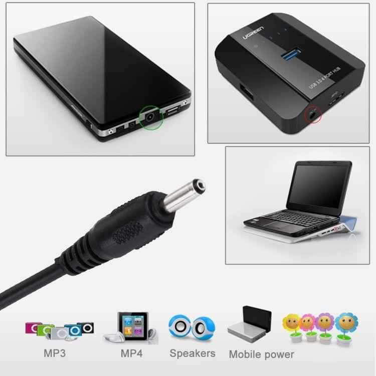 1A USB 2.0 Male to Bent DC 4.0 x 1.7mm Male Retractable Coiled Power Cable for PSP / DVD, Coiled Cable Stretches to 1.5m