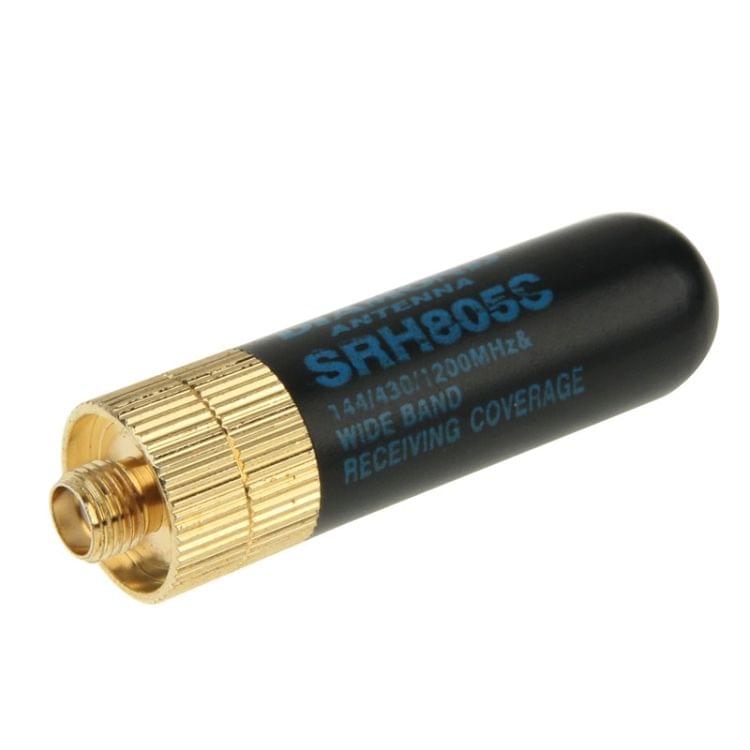 SRH805S Shortest SMA-F Perempuan VHF + UHF Dual Band Handheld Radio Antena, Antenna Length: 4.5cm