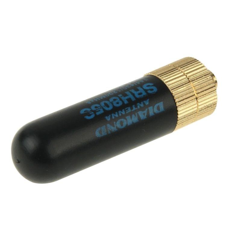 SRH805S Shortest SMA-F Perempuan VHF + UHF Dual Band Handheld Radio Antena, Antenna Length: 4.5cm