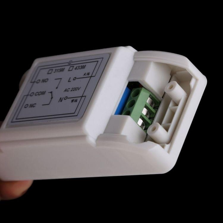 AC 220V 1CH Wireless Remote Control Receiver + 2 Buttons Remote Control RF Wireless Transceiver