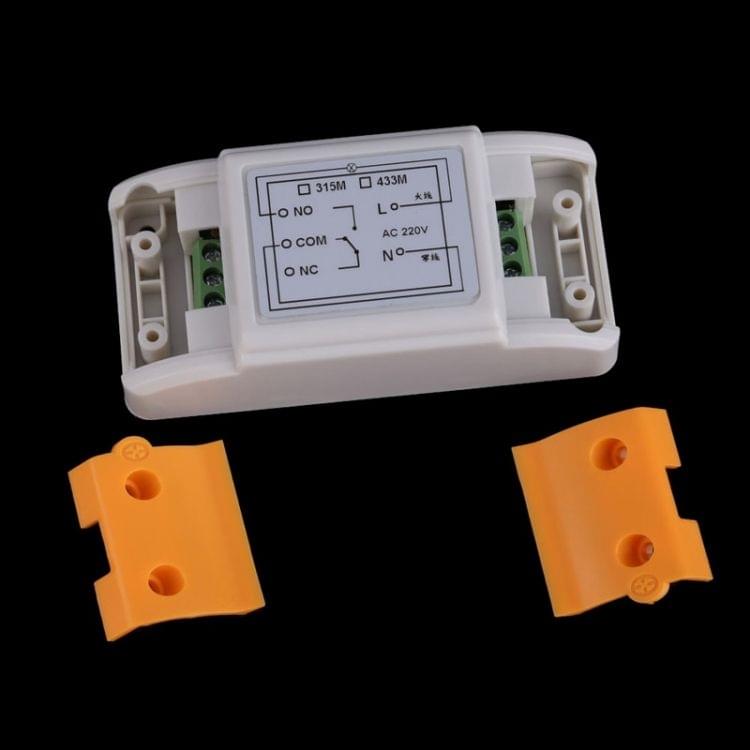 AC 220V 1CH Wireless Remote Control Receiver + 2 Buttons Remote Control RF Wireless Transceiver