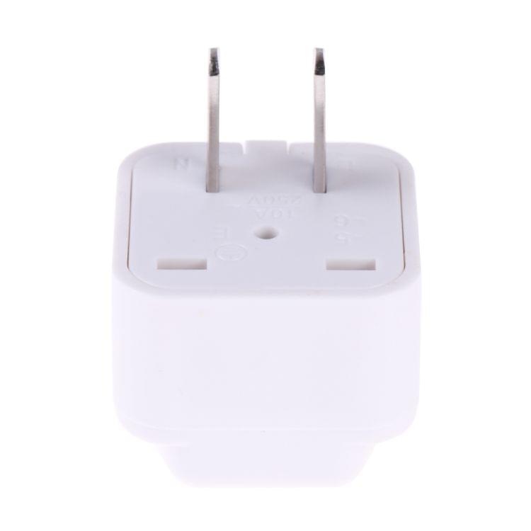 Portable Universal Socket to US Plug Power Adapter Travel Charger (White)