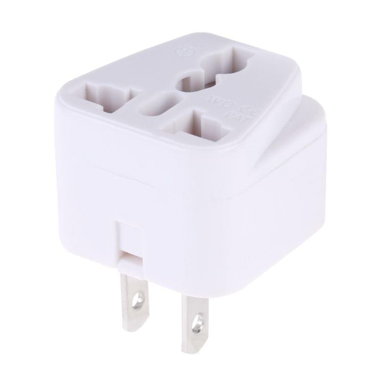 Portable Universal Socket to US Plug Power Adapter Travel Charger (White)