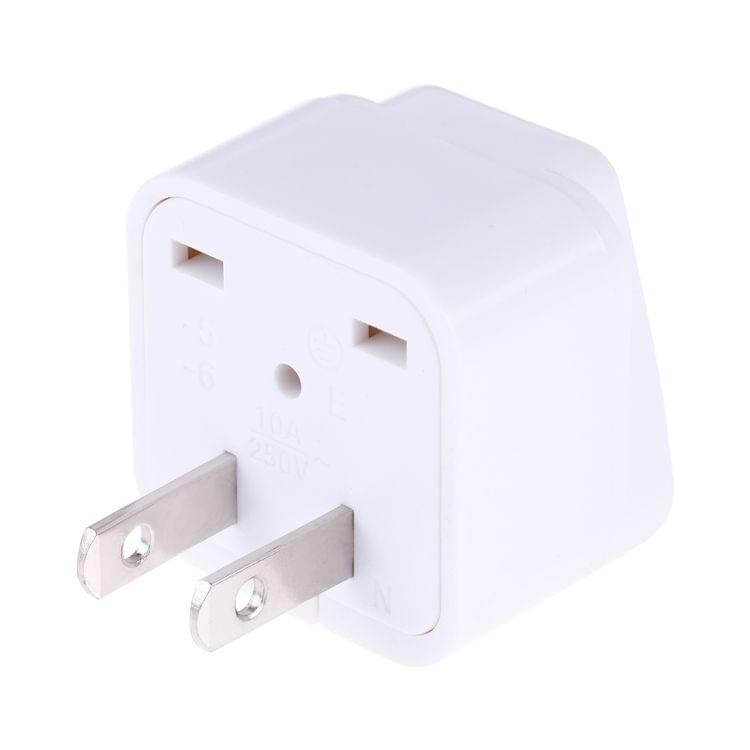 Portable Universal Socket to US Plug Power Adapter Travel Charger (White)