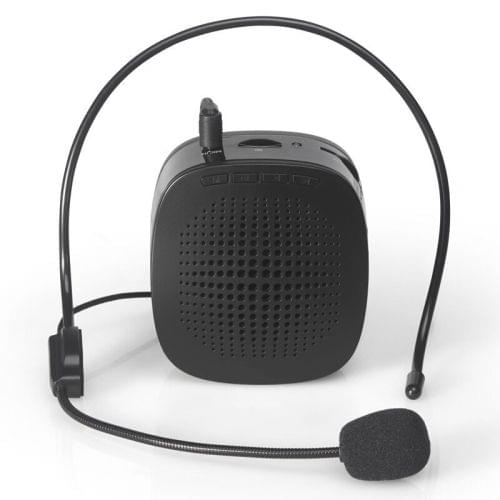 ASiNG S1015 5W Multi-function Portable Little Bee Voice Amplifier Speaker with Wired Microphone for Teacher / Tourist Guide, Support TF Card & Audio Input Function(Black)
