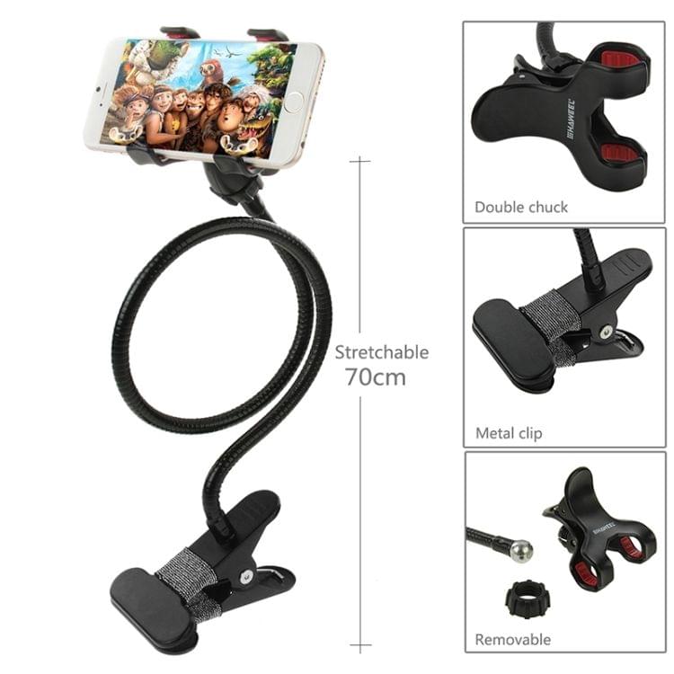 HAWEEL Flexible Long Arm Lazy Bracket Holder with Clamping Base