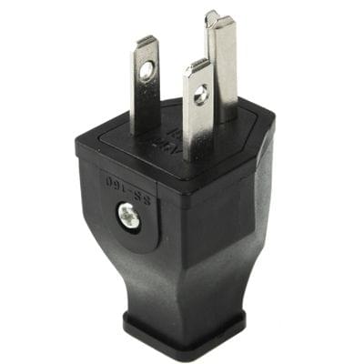 US Plug Male AC Wall Universal Travel Power Socket Plug Adaptor(Black)