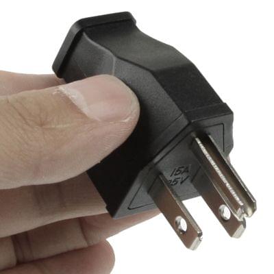 US Plug Male AC Wall Universal Travel Power Socket Plug Adaptor(Black)