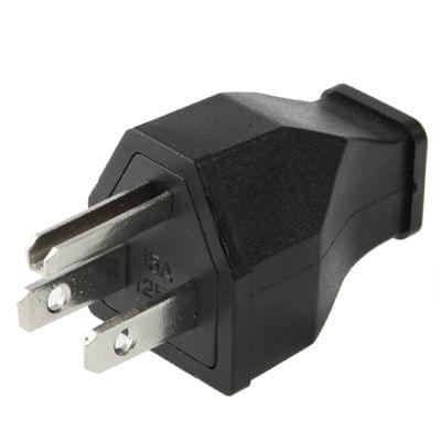 US Plug Male AC Wall Universal Travel Power Socket Plug Adaptor(Black)