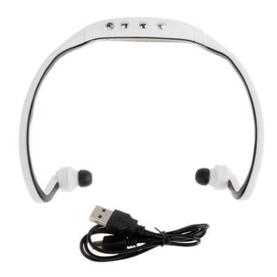 Sport MP3 Player Headset with TF Card Reader Function, Music Format: MP3 / WMA (White + Black)