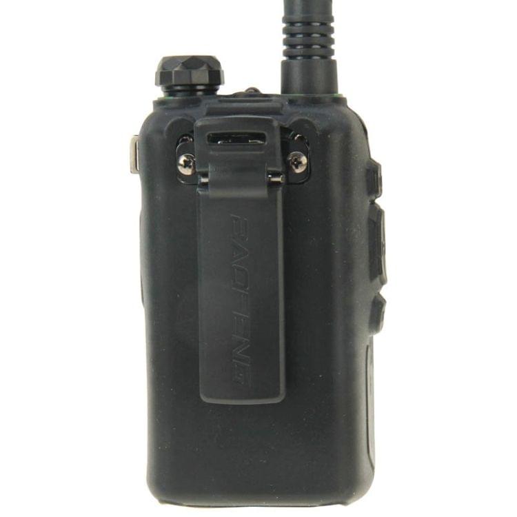 Pure Color Silicone Case for UV-5R Series Walkie Talkies(Black)