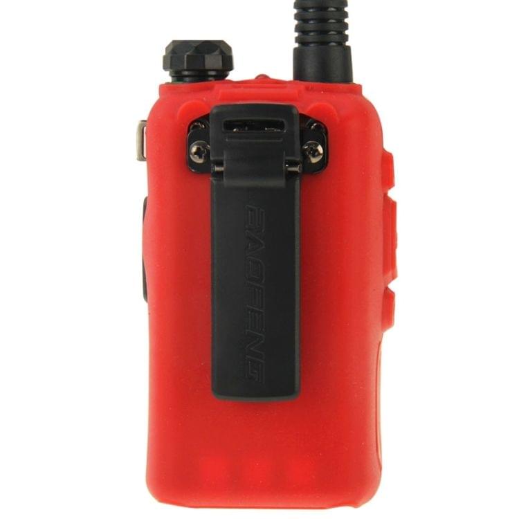 Pure Color Silicone Case for UV-5R Series Walkie Talkies(Red)