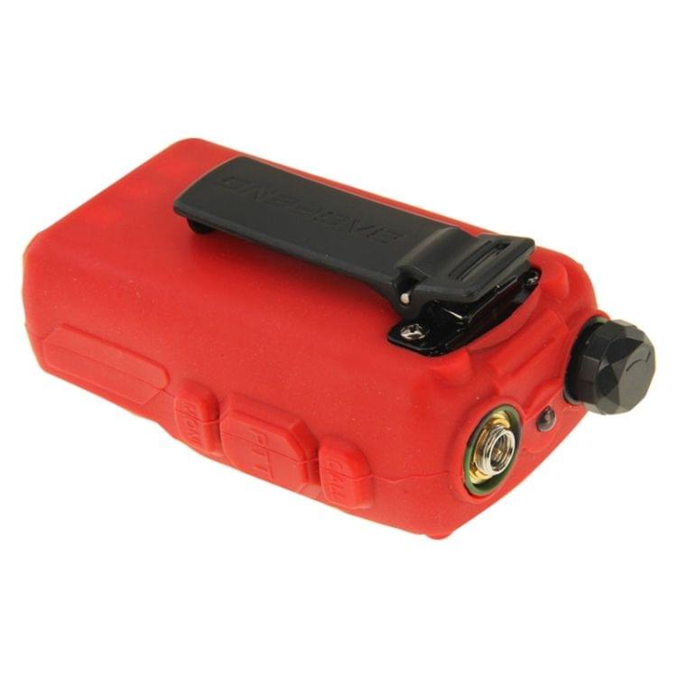 Pure Color Silicone Case for UV-5R Series Walkie Talkies(Red)