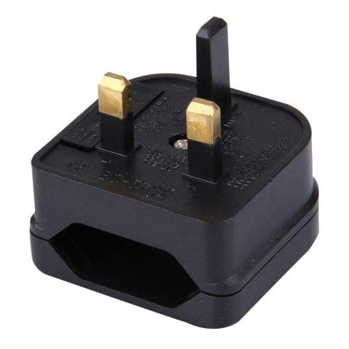 BS-5732 Portable EU Plug to UK Plug Adapter Power Socket Travel Converter with Fuse