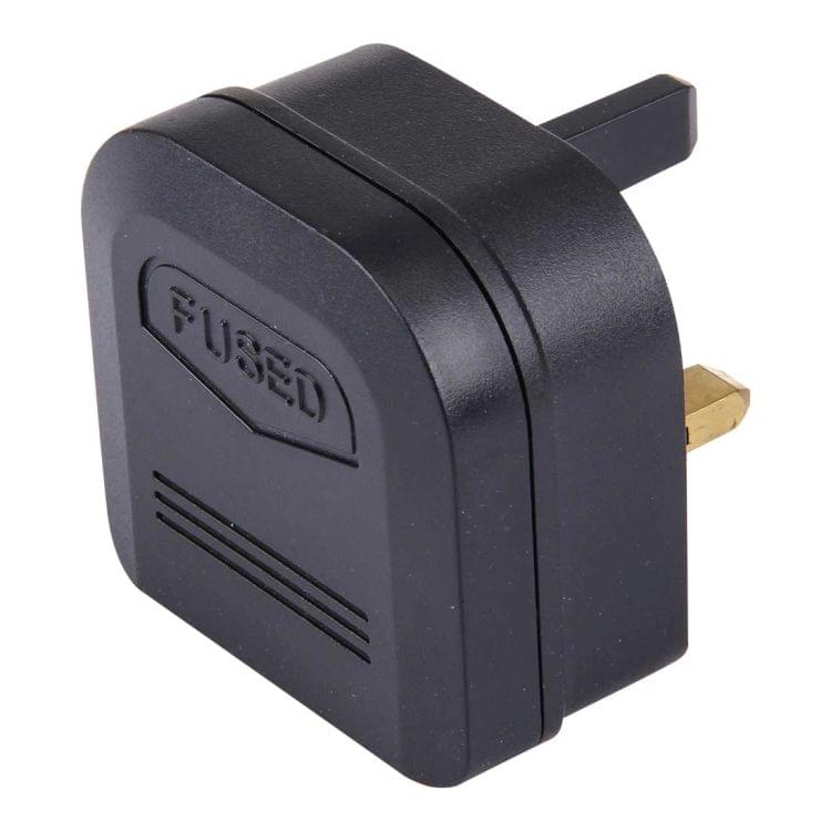 BS-5732 Portable EU Plug to UK Plug Adapter Power Socket Travel Converter with Fuse