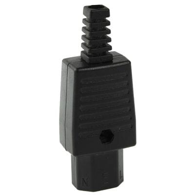 3 Prong Female AC Wall Universal Travel Power Socket Plug Adaptor(Black)