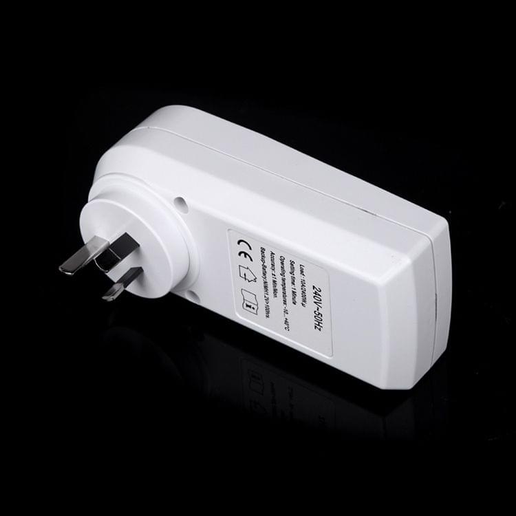 AC 240V Smart Home Plug-in Programmable LCD Display Clock Summer Time Function 12/24 Hours Changeable Timer Switch Socket, AU Plug