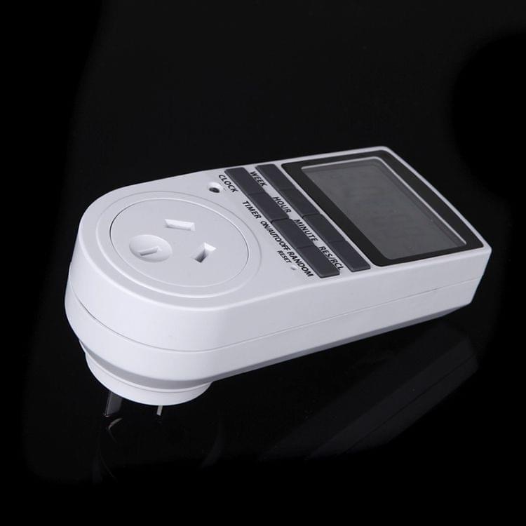 AC 240V Smart Home Plug-in Programmable LCD Display Clock Summer Time Function 12/24 Hours Changeable Timer Switch Socket, AU Plug